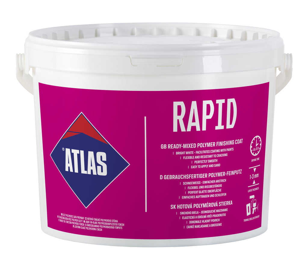 ATLAS RAPID - READY TO USE POLYMER TOP FINISH PLASTER 5kg