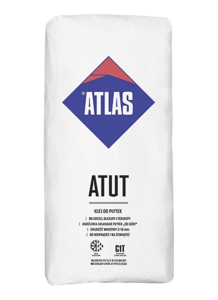 ATLAS ATUT - adhesive for tiles 2-10 mm (C1T type) 25kg - POLHOUSE