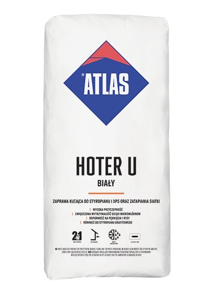 ATLAS HOTER U WHITE 2 in 1: adhesive for EPS and XPS application and for mesh embedding - POLHOUSE