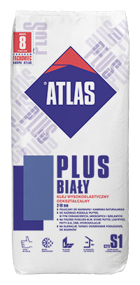 ATLAS PLUS WHITE - WHITE FLEXIBLE TILE ADHESIVE S1 - 25kg