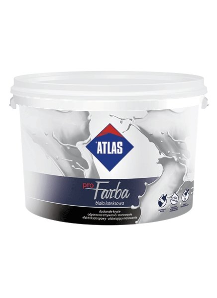 ATLAS PRO FARBA - white latex interior paint 10L - POLHOUSE