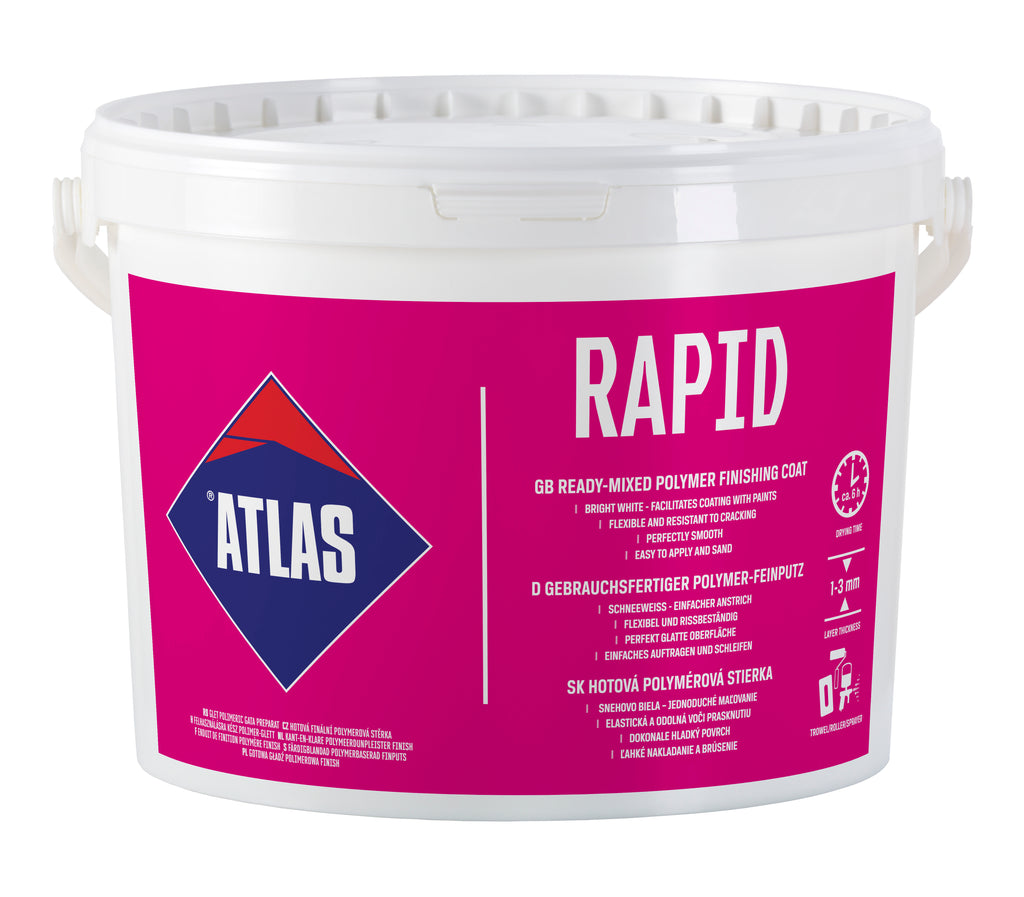 ATLAS RAPID - READY TO USE POLYMER TOP FINISH PLASTER 18kg