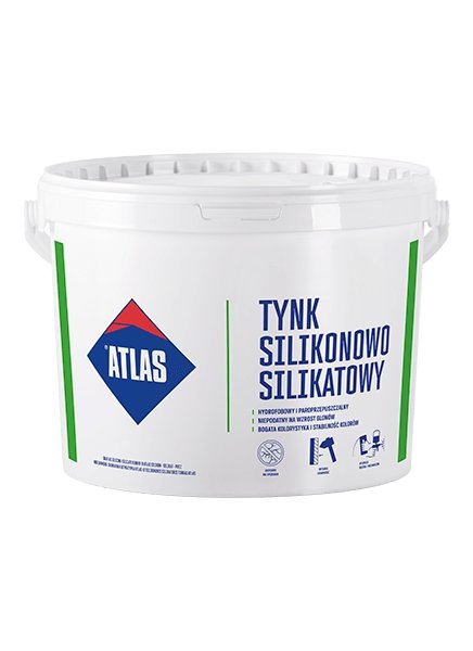 ATLAS SILICONE-SILICATE RENDER - thin – coat silicone - silicate render 25kg - POLHOUSE