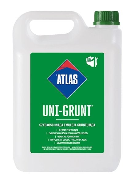ATLAS UNI-GRUNT - fast drying deep penatrating priming emulsion 10L - POLHOUSE